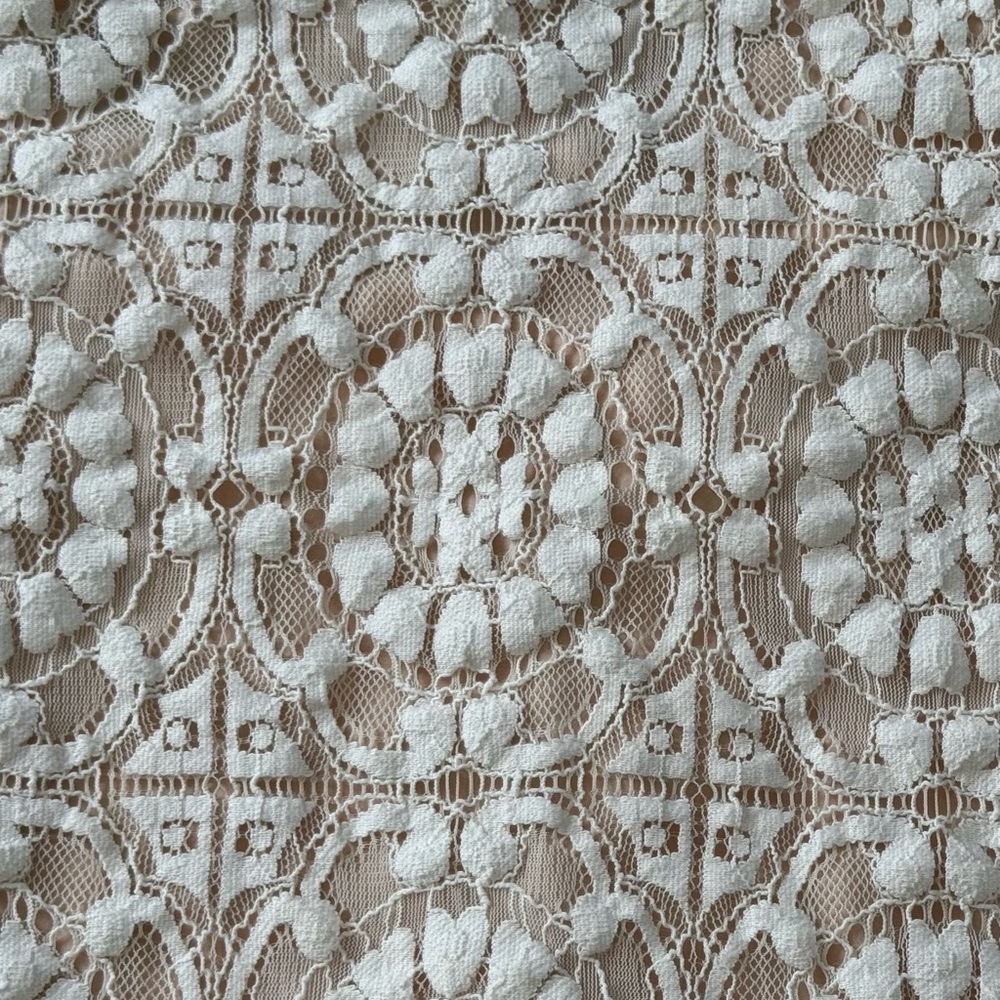 Free People Women's Cream Crochet Overlay Mini Summer Dress - Size Small. EUC - Picture 8 of 14